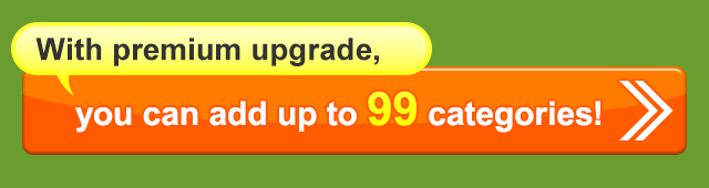 With premium upgrade, you can add up to 99 categories!